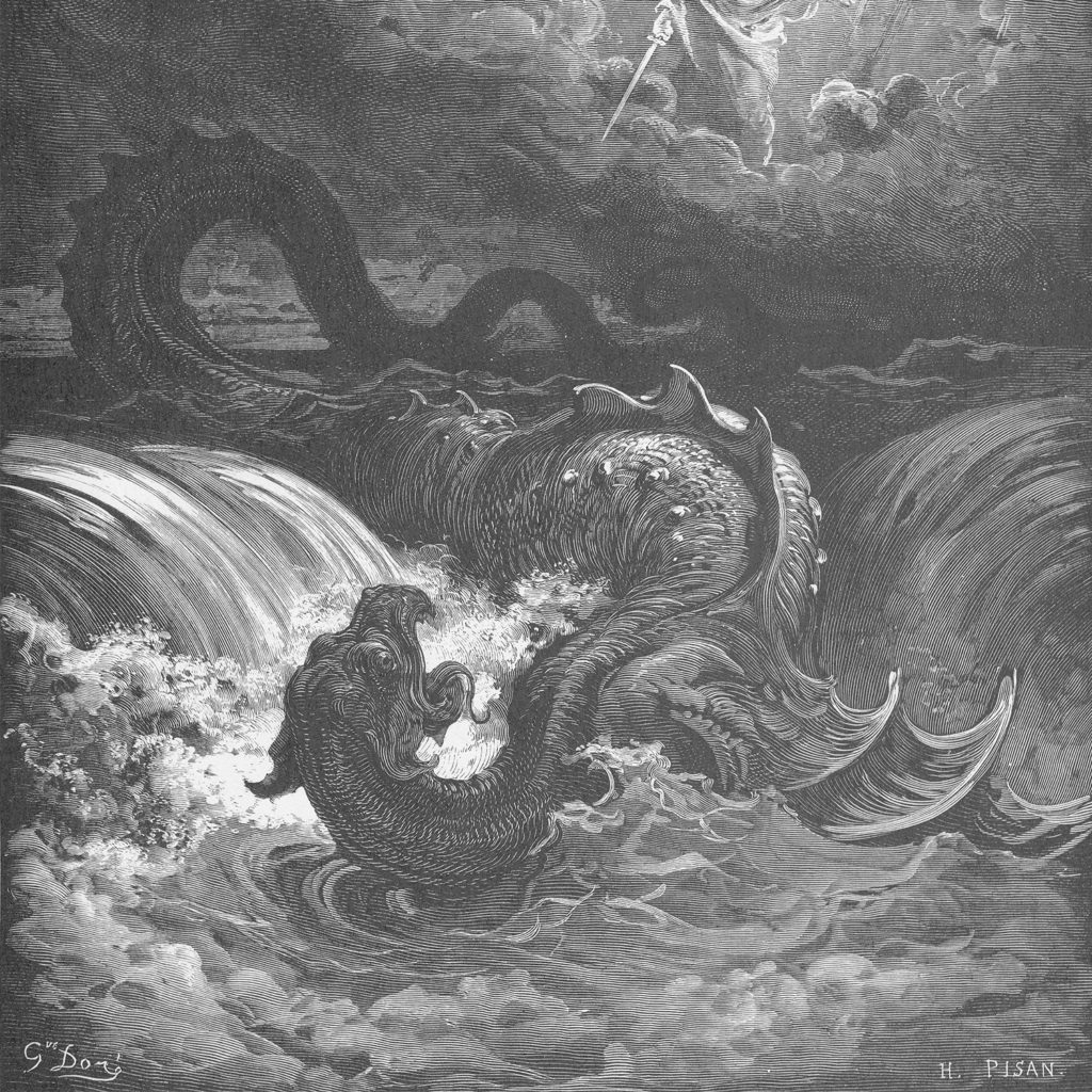 Die Vernichtung des Leviathan, Gravur von Gustave Doré (1865)